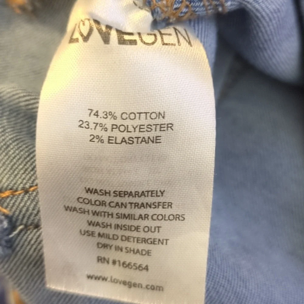 Love Blue Denim Pants Cargo Size 5/28 - Picture 7 of 7